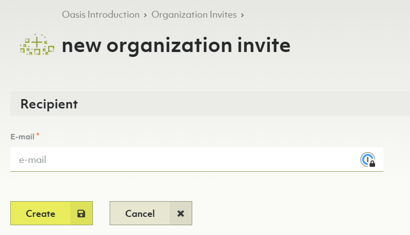 Oasis Organization Invites